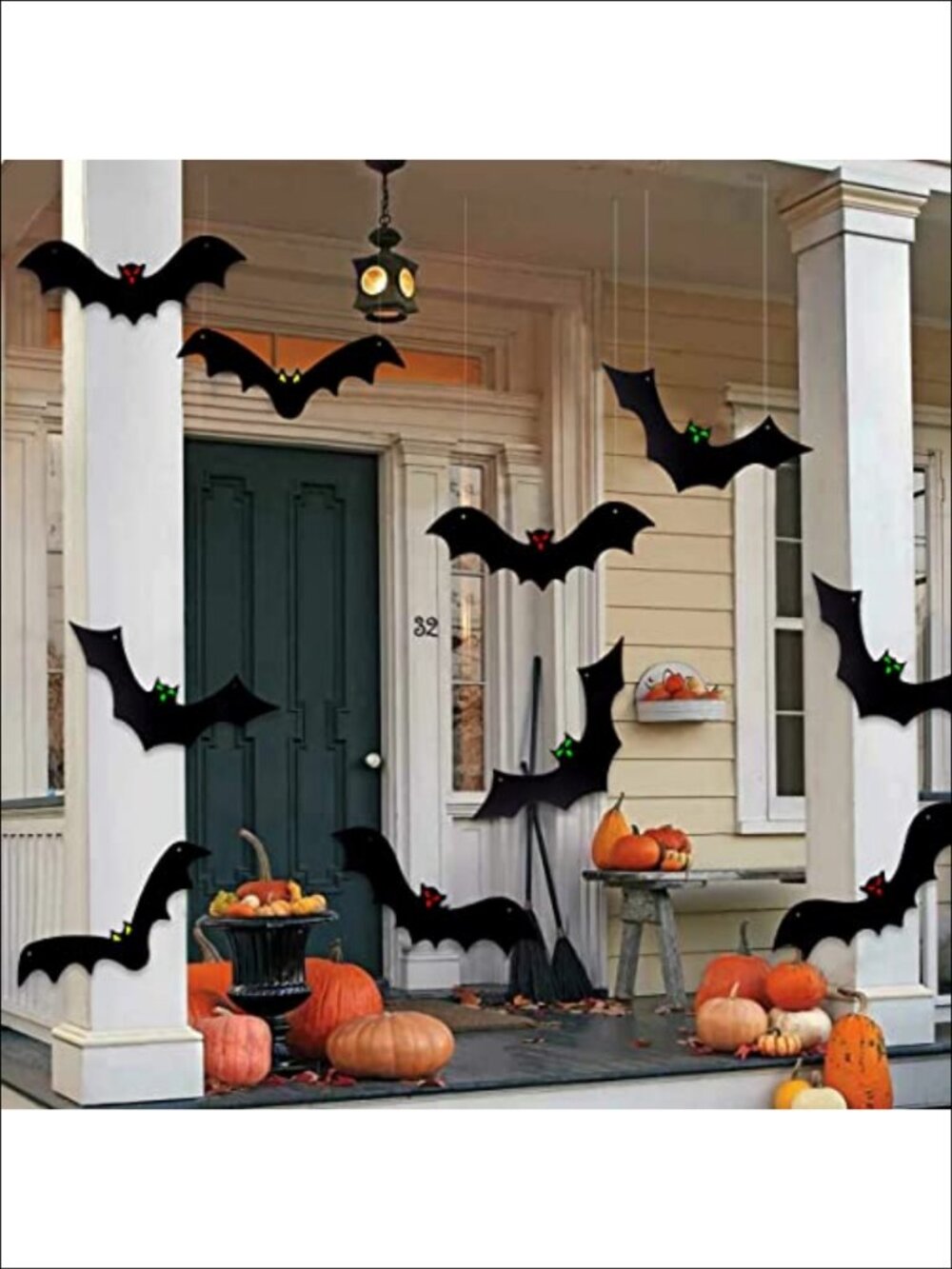 Halloween Hanging Bats 12PCS 3D Outdoor Yard Decoration Waterproof